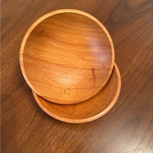 Vintage MCM Wooden Trinket Bowls